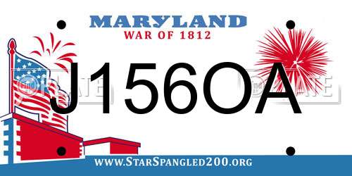 J156OA Maryland License Plate