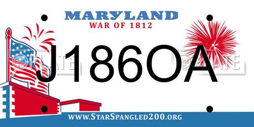 J186OA Maryland License Plate