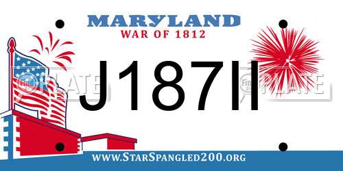J187II Maryland License Plate