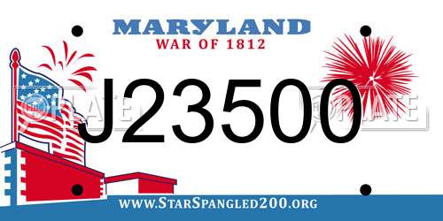 J23500 Maryland License Plate
