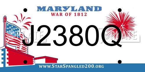 J2380Q Maryland License Plate