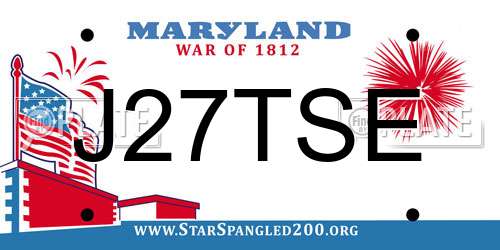 J27TSE Maryland License Plate