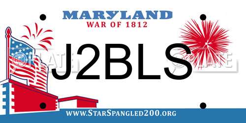 J2BLS Maryland License Plate