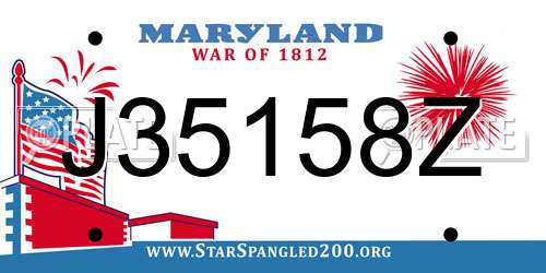 J35158Z Maryland License Plate
