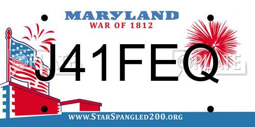 J41FEQ Maryland License Plate