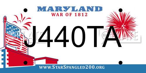 J440TA Maryland License Plate