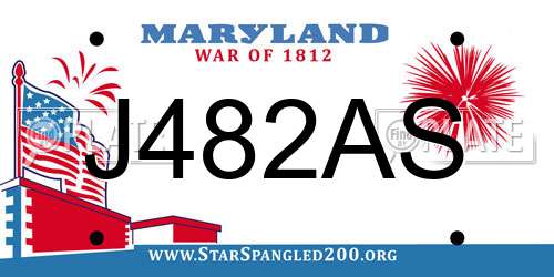 J482AS Maryland License Plate