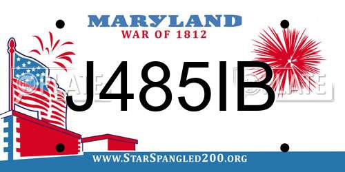 J485IB Maryland License Plate