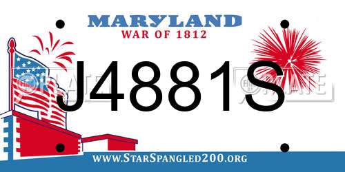 J4881S Maryland License Plate