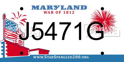 J5471G Maryland License Plate