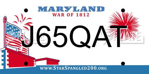 J65QAT Maryland License Plate