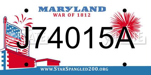 J74015A Maryland License Plate