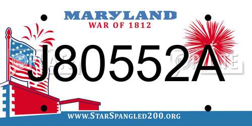 J80552A Maryland License Plate