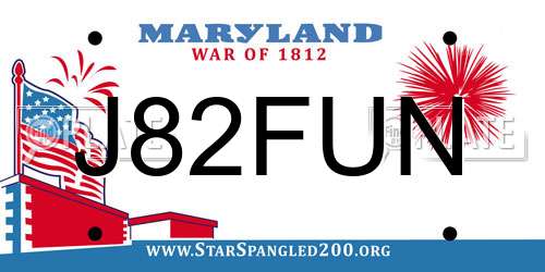 J82FUN Maryland License Plate