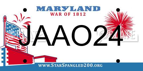 JAAO24 Maryland License Plate