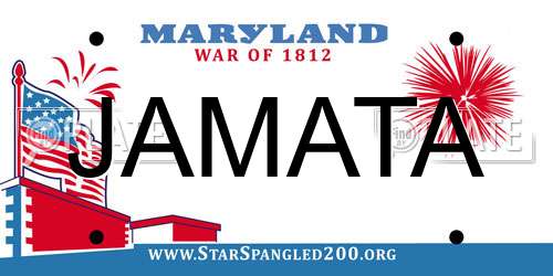 JAMATA Maryland License Plate