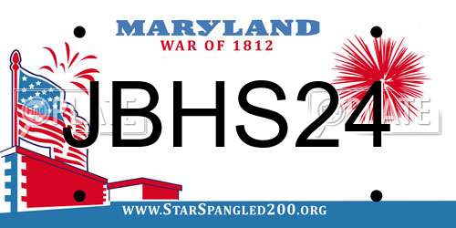 JBHS24 Maryland License Plate