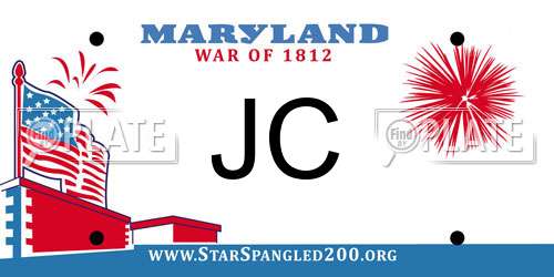 JC Maryland License Plate