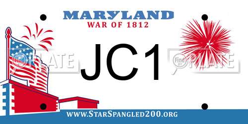JC1 Maryland License Plate