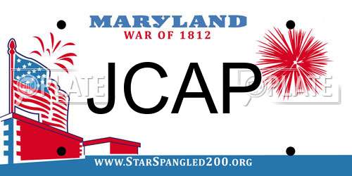JCAP Maryland License Plate