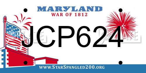 JCP624 Maryland License Plate
