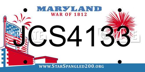 JCS4133 Maryland License Plate