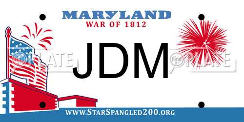 JDM Maryland License Plate