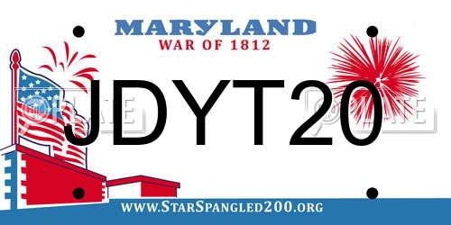 JDYT20 Maryland License Plate