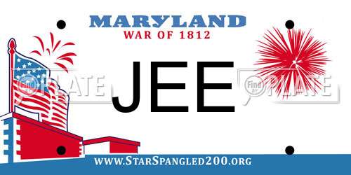 JEE Maryland License Plate