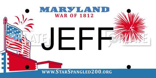 JEFF Maryland License Plate
