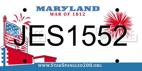 JES1552 Maryland License Plate