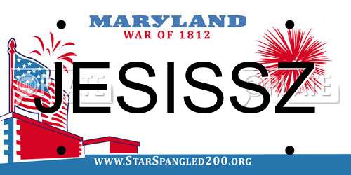 JESISSZ Maryland License Plate