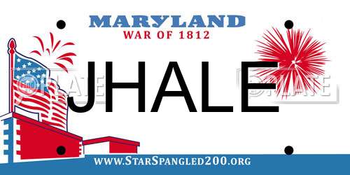 JHALE Maryland License Plate