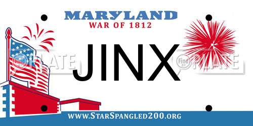 JINX Maryland License Plate