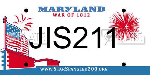 JIS211 Maryland License Plate