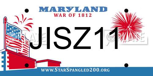 JISZ11 Maryland License Plate