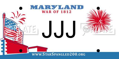 JJJ Maryland License Plate