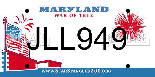 JLL949 Maryland License Plate