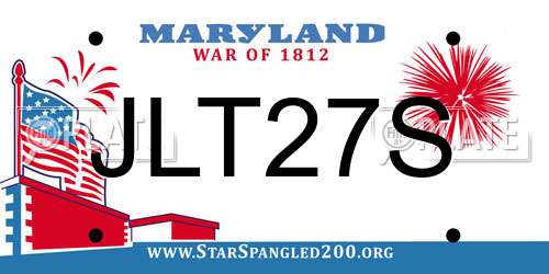 JLT27S Maryland License Plate