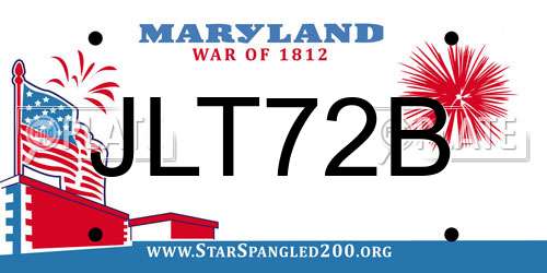 JLT72B Maryland License Plate