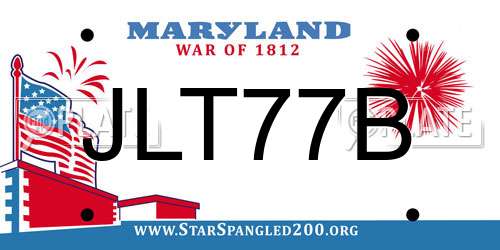 JLT77B Maryland License Plate