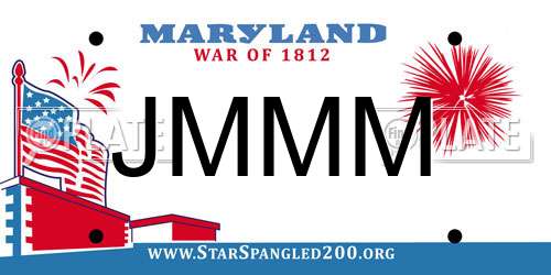 JMMM Maryland License Plate