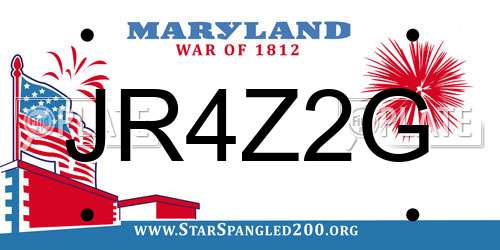 JR4Z2G Maryland License Plate