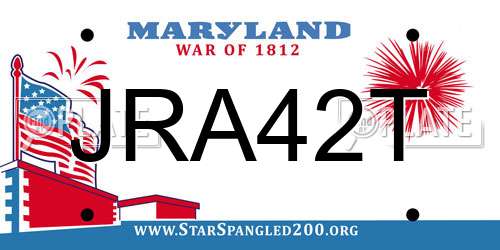 JRA42T Maryland License Plate