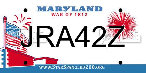 JRA42Z Maryland License Plate