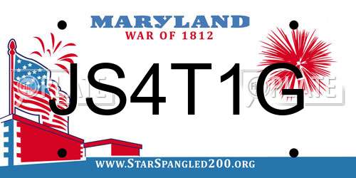 JS4T1G Maryland License Plate