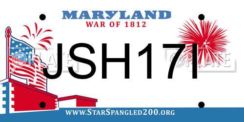 JSH17I Maryland License Plate