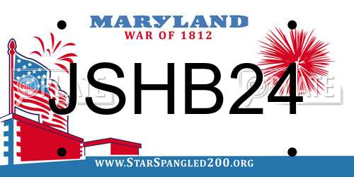 JSHB24 Maryland License Plate