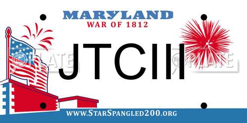 JTCIII Maryland License Plate