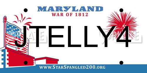 JTELLY4 Maryland License Plate